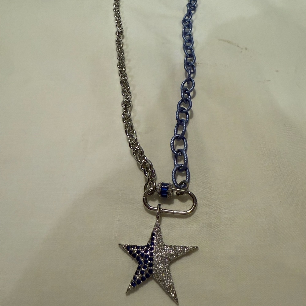Dual Chain Star Pendant Necklace